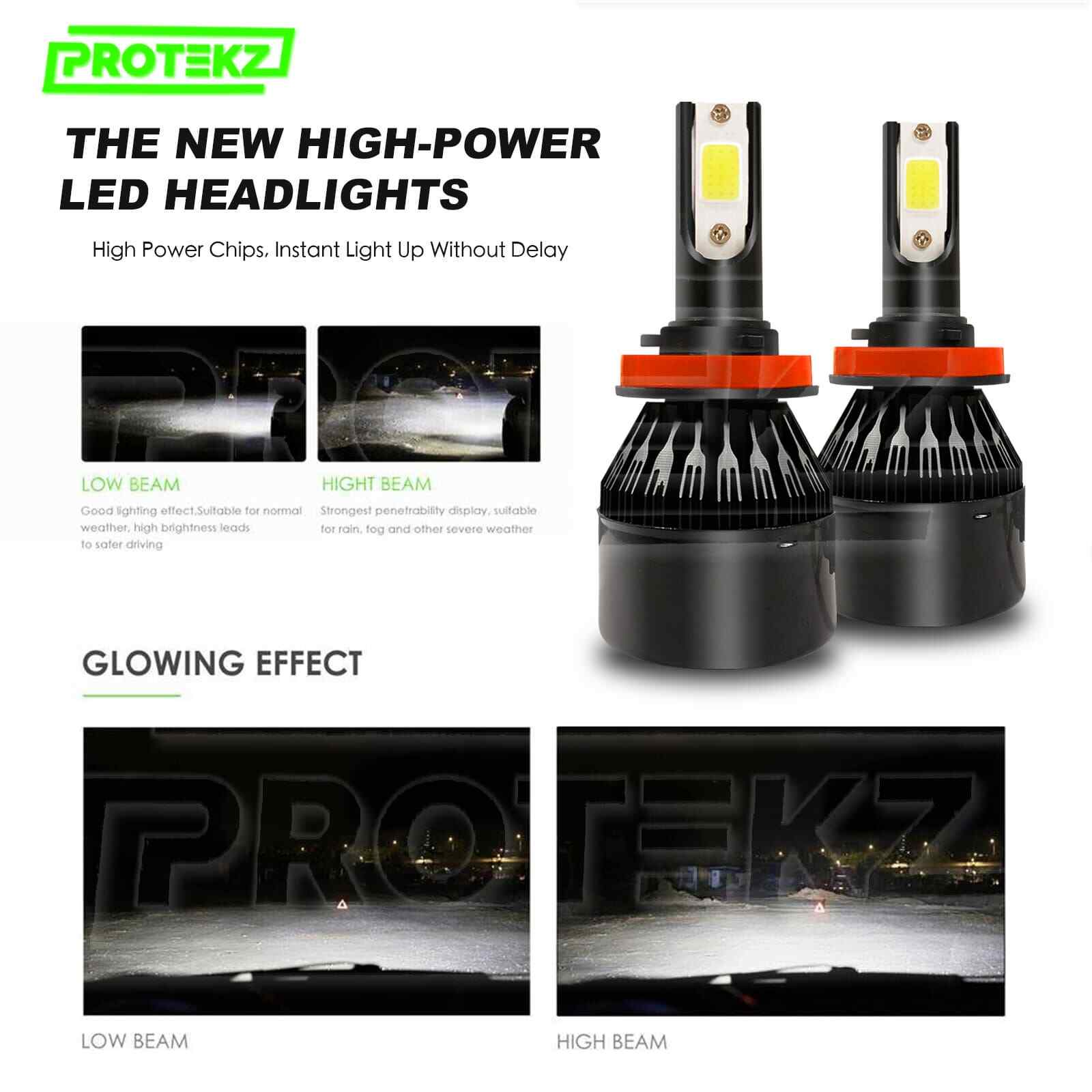 LED Headlight Bulbs Kit CREE H11 6000K for 2008-2015 Subaru Impreza