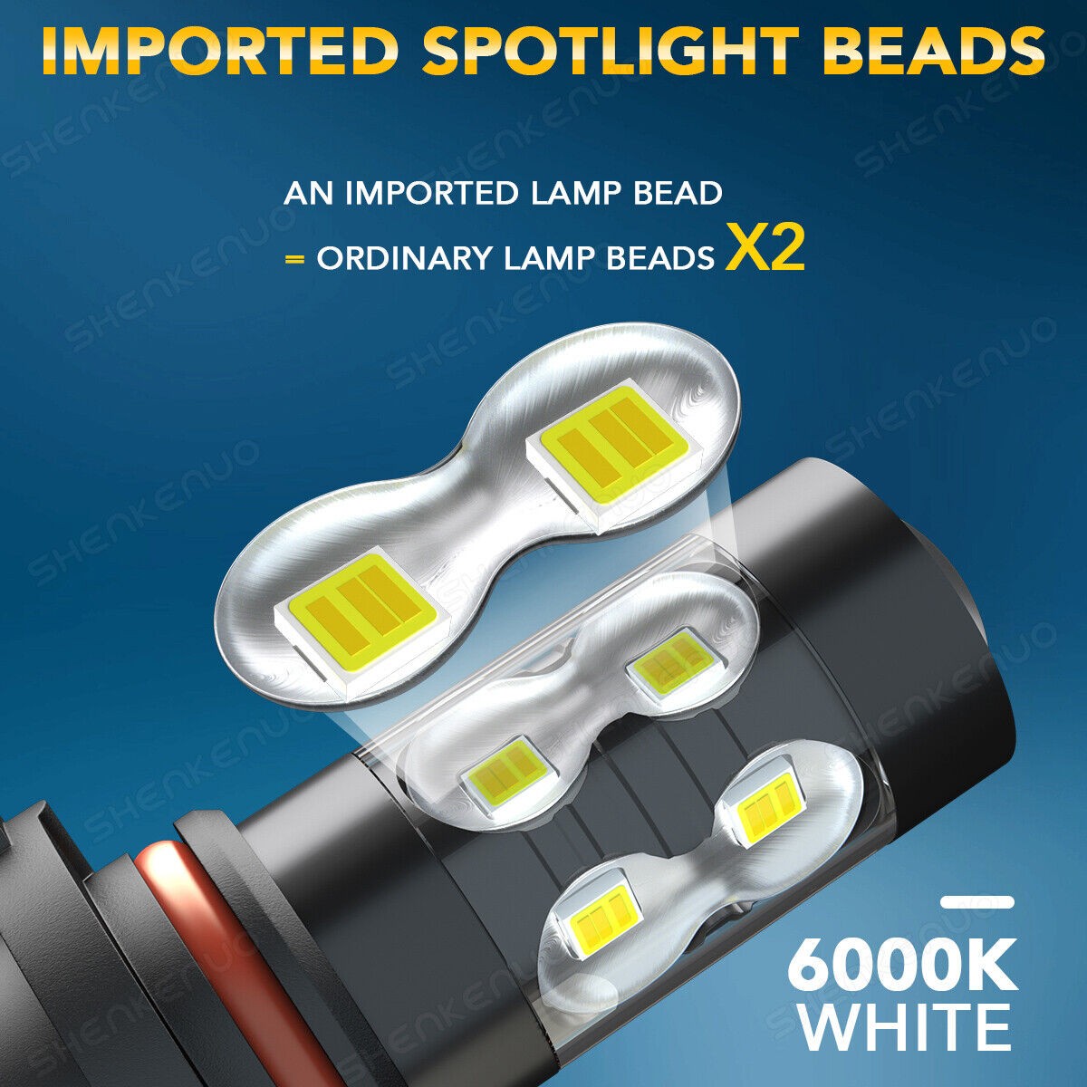 H13/9008 9145 LED Headlight Fog Light Bulbs For RAM 1500 2500 3500 2011-2012