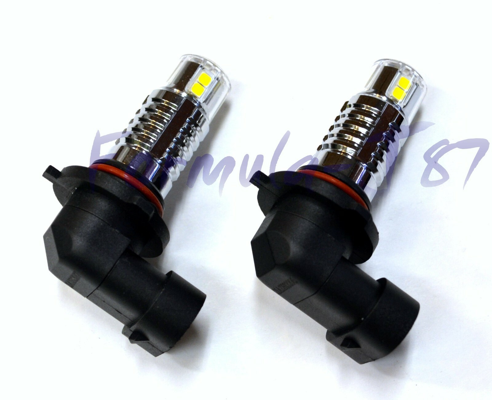 LED 20W H12 9055 White 4300K Two Bulbs Fog Light Replacement Plug Play Upgrade
