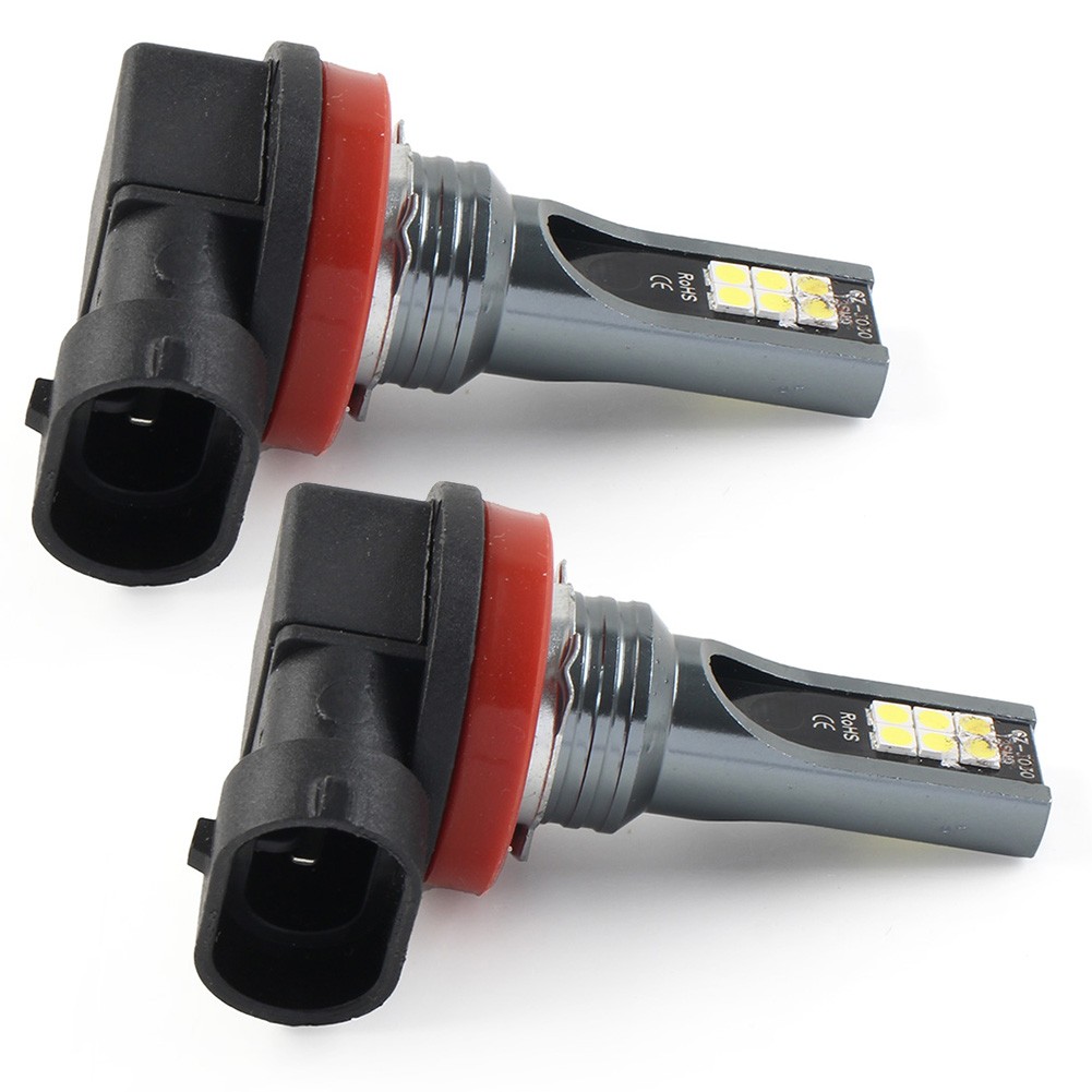 PairH11 LED Lamp Super Bright Bulbs White Light Lamp Fit Car