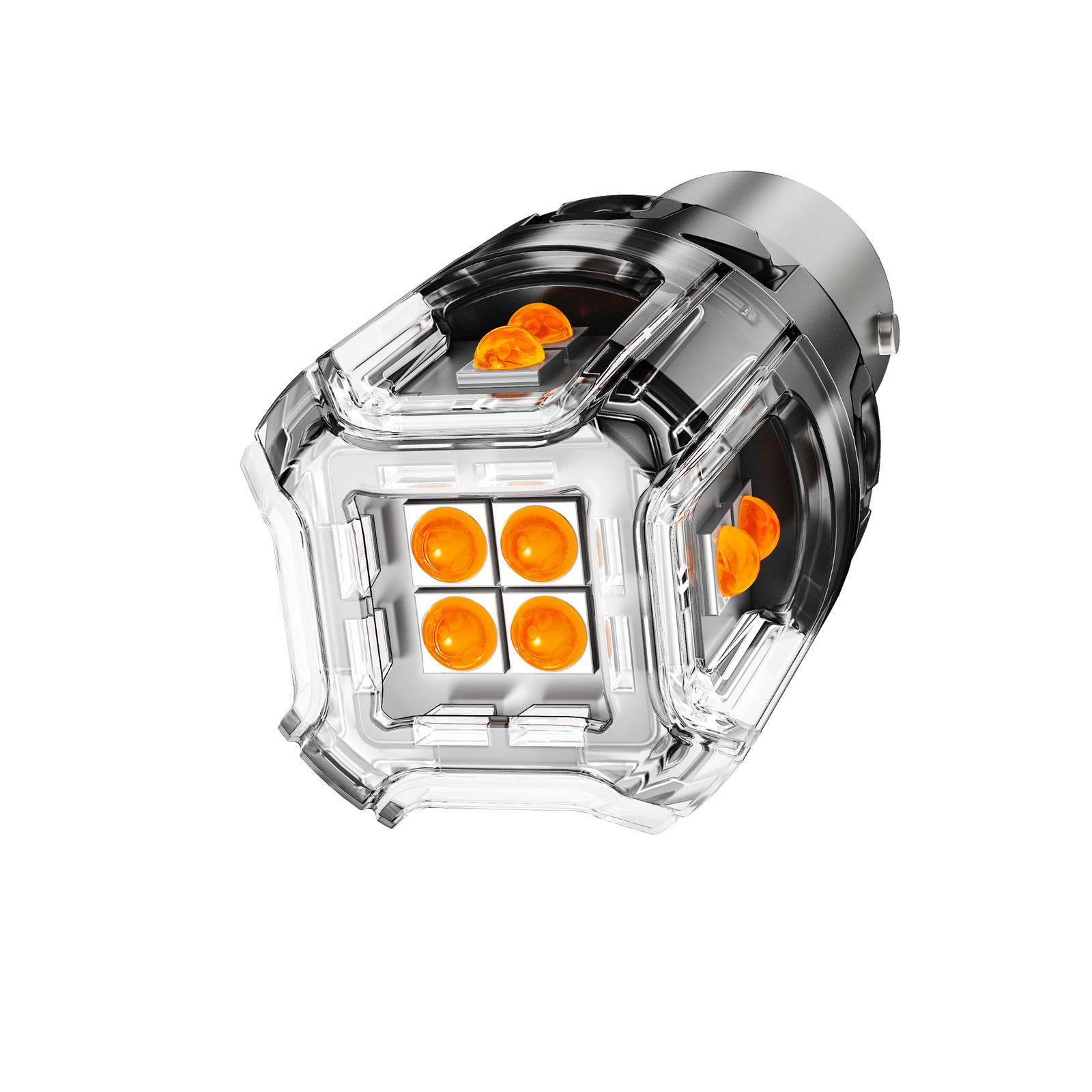 AUXBEAM Canbus 1156 BA15S LED Turn Signal Light Bulb Error Free 3000K Amber