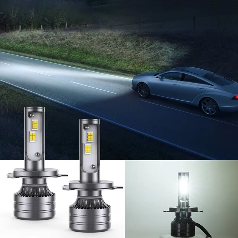 pair 2-sides H4 HB2 9003 LED Headlight Kit 2400W 6000K 360000LM Hi/lo Beam Bulbs
