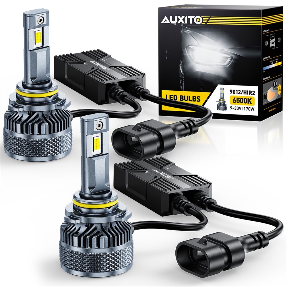 AUXITO 9006 HB4 LED Headlight Bulbs 32000LM 170W 6500K Cool White High Power X5