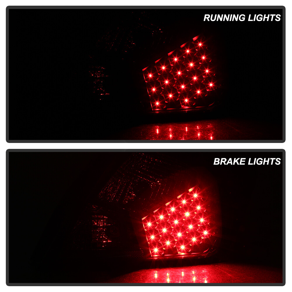 Black Housing Smoke Lens For 2007-2012 Altima Sedan LED Tail Lights Brake Lamps
