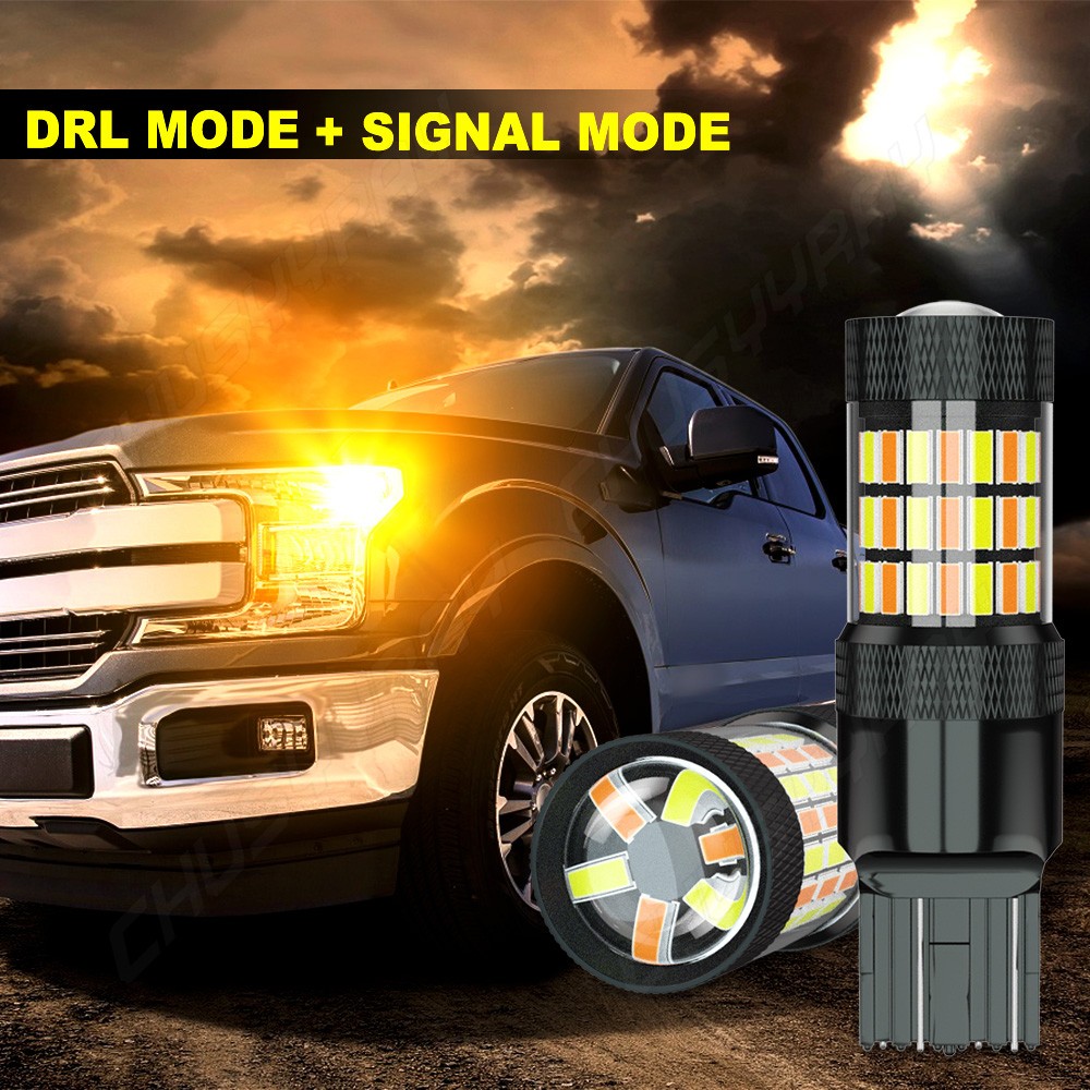 LED Front Rear Turn Light Signal Blinker Bulbs 7441 7440 Amber Error Free