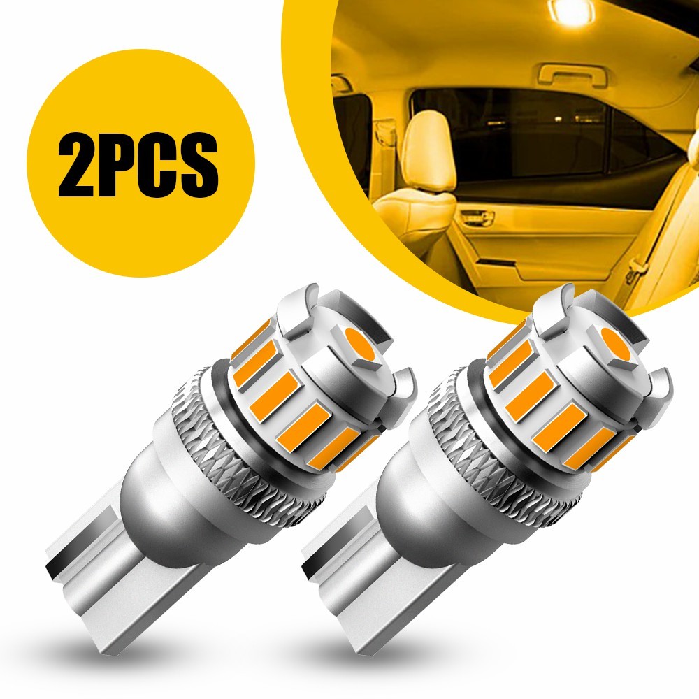 AUXITO 168 194 192 2825 T10 LED Side Marker Light Bulbs Amber Canbus Error Free