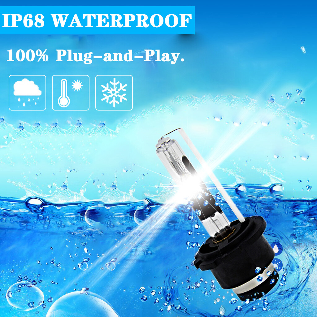 2x D2S 55W 6000K HID Xenon Replacement Low/High Beam Headlight Lamp Bulbs White