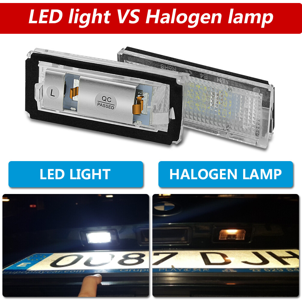 LED License Number Plate Lights White Lamp For BMW 3Series E46 4D 1998-2005