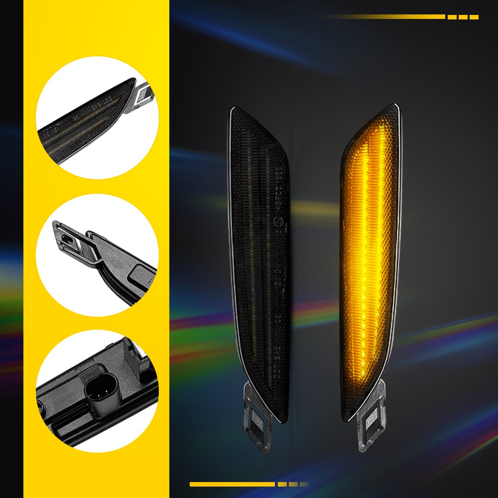 Front Left Right Smoked LED Side Marker Signal Light For Cayenne 958.2 2015-2019
