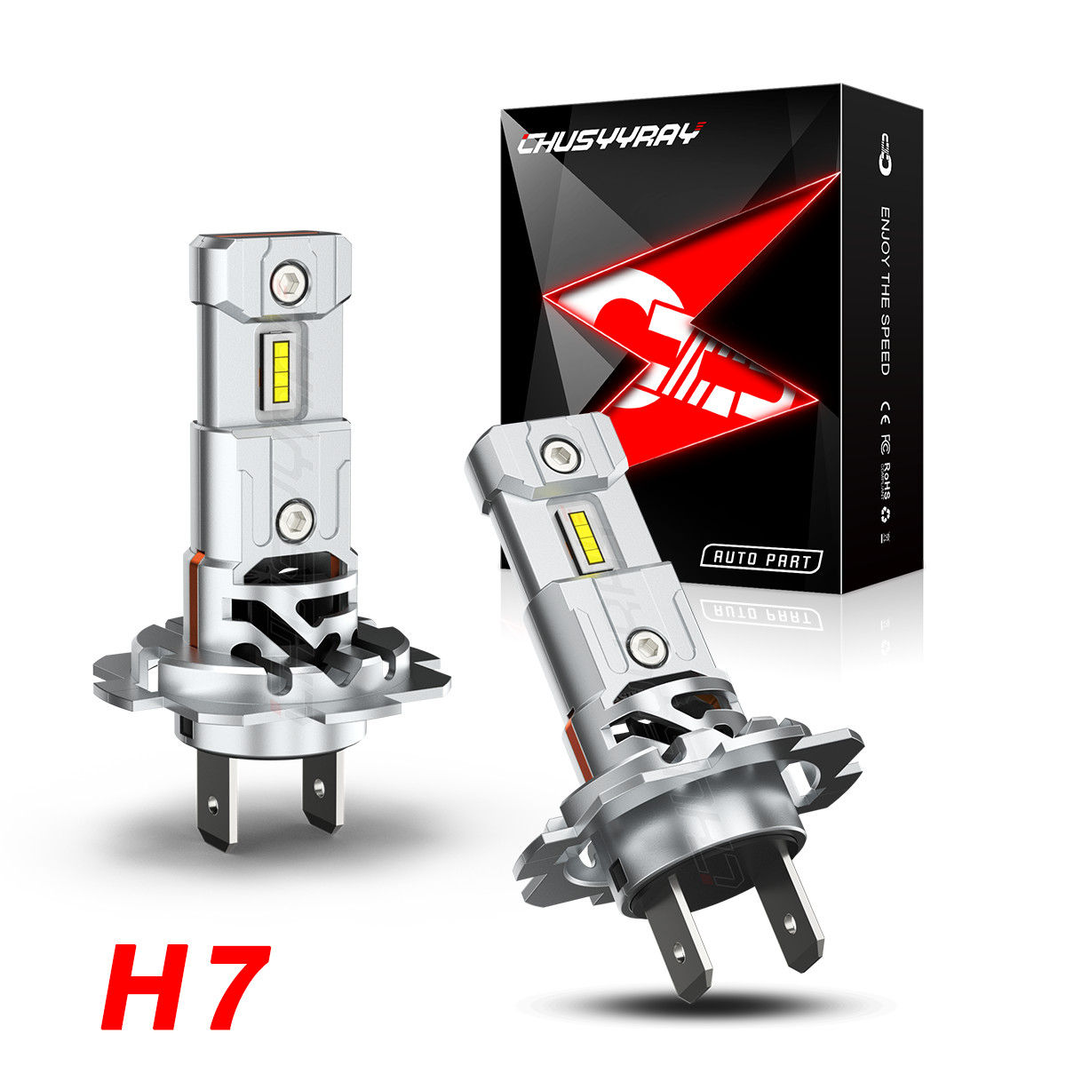 For Yamaha YZF-R6 YZF-R1 Pair H7 Motorcycle LED Headlight Bulbs White 6000K