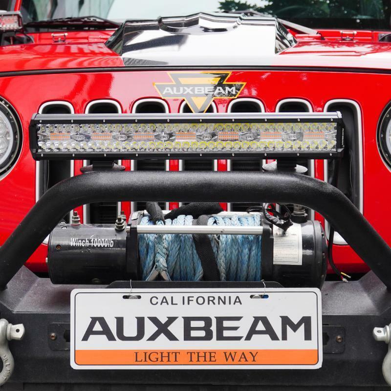 AUXBEAM 4″ 7″ 12″ 20″ 22″ 32″ 42″ 50″ 52″ LED Work Light Bar Amber Strobe Pods