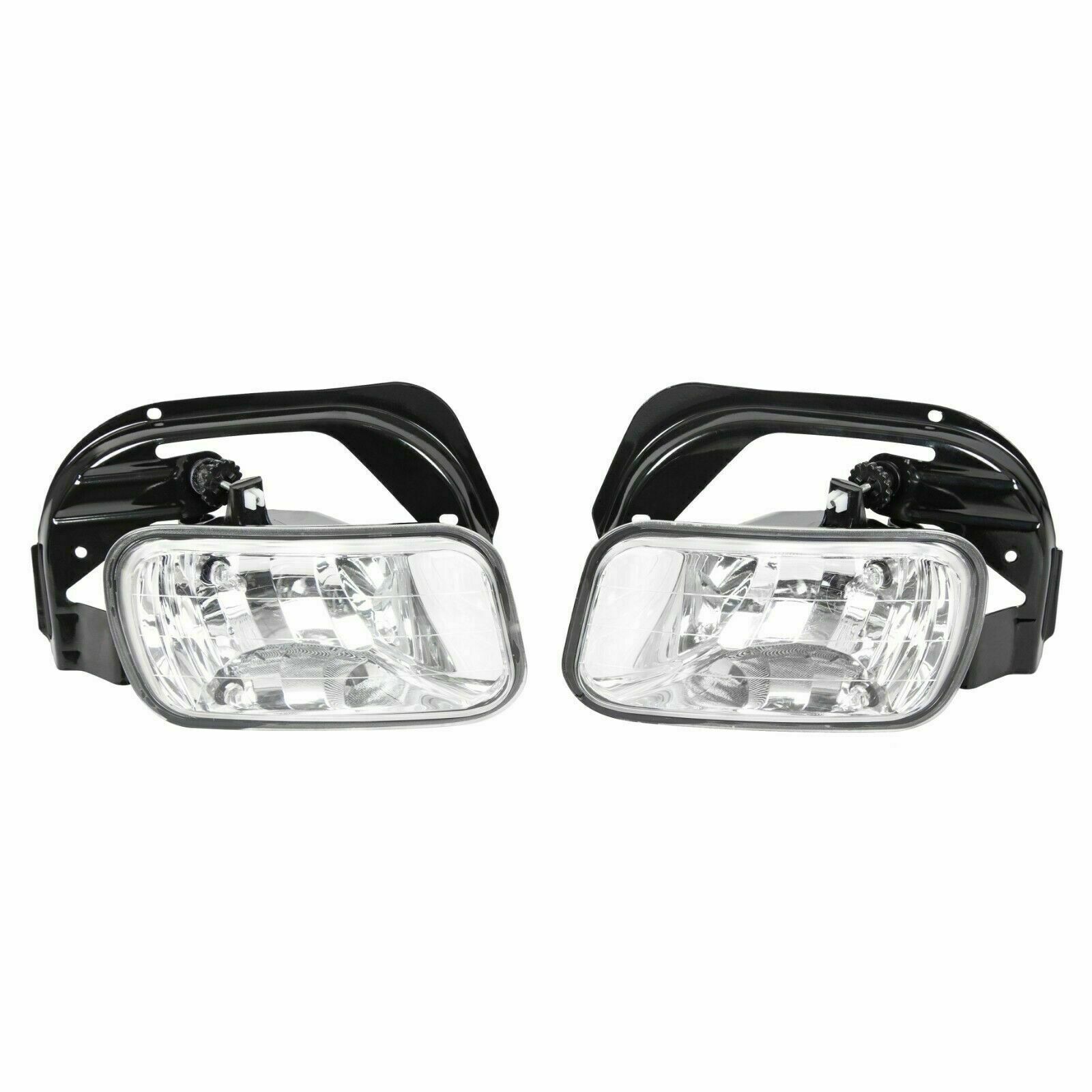 LH+RH Side Clear Lens Fog Lights W/Bulbs For Dodge Ram 1500 2500 3500 2009-2018