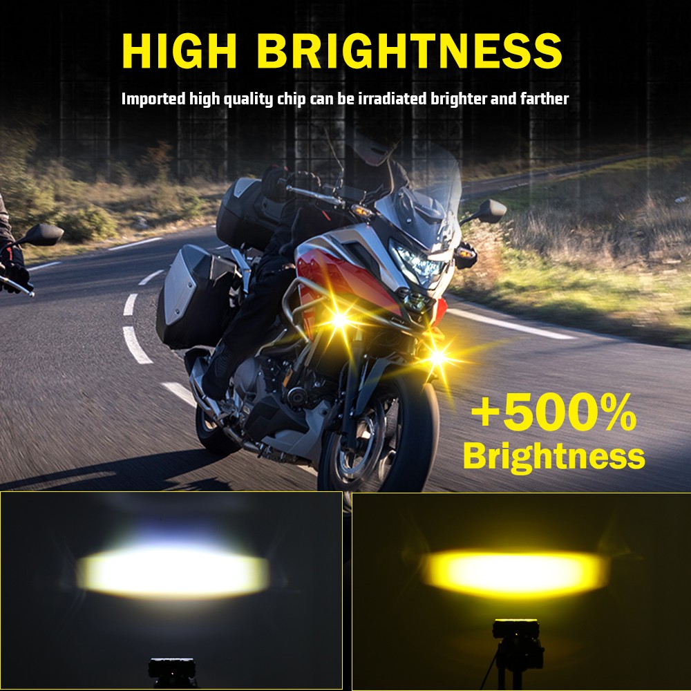 2X 4″ 200W LED Work Light Bar White/Yellow Fog Pods Driving OffRoad SUV UTV 4WD