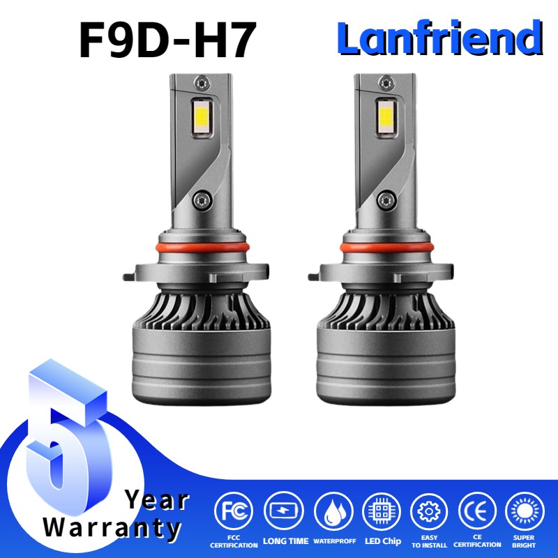 ​2x H7 LED Headlight BulbsHigh Power Super Bright Kit 6000K 16000LM 12 Chips