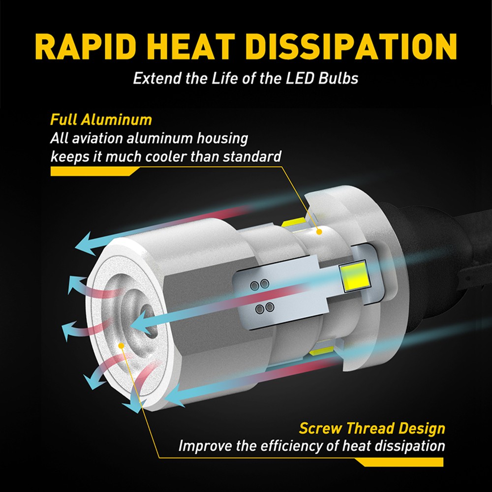 AUXITO 921 912 LED Reverse Backup Light Bulb 1400LM 6500K Super Bright T15 New