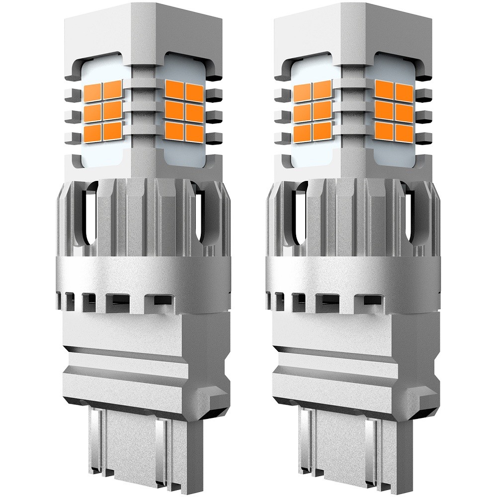 Pair 3157 LED Turn Signal Light Bulbs Amber Yellow Tail Lamps Error Free AUXITO