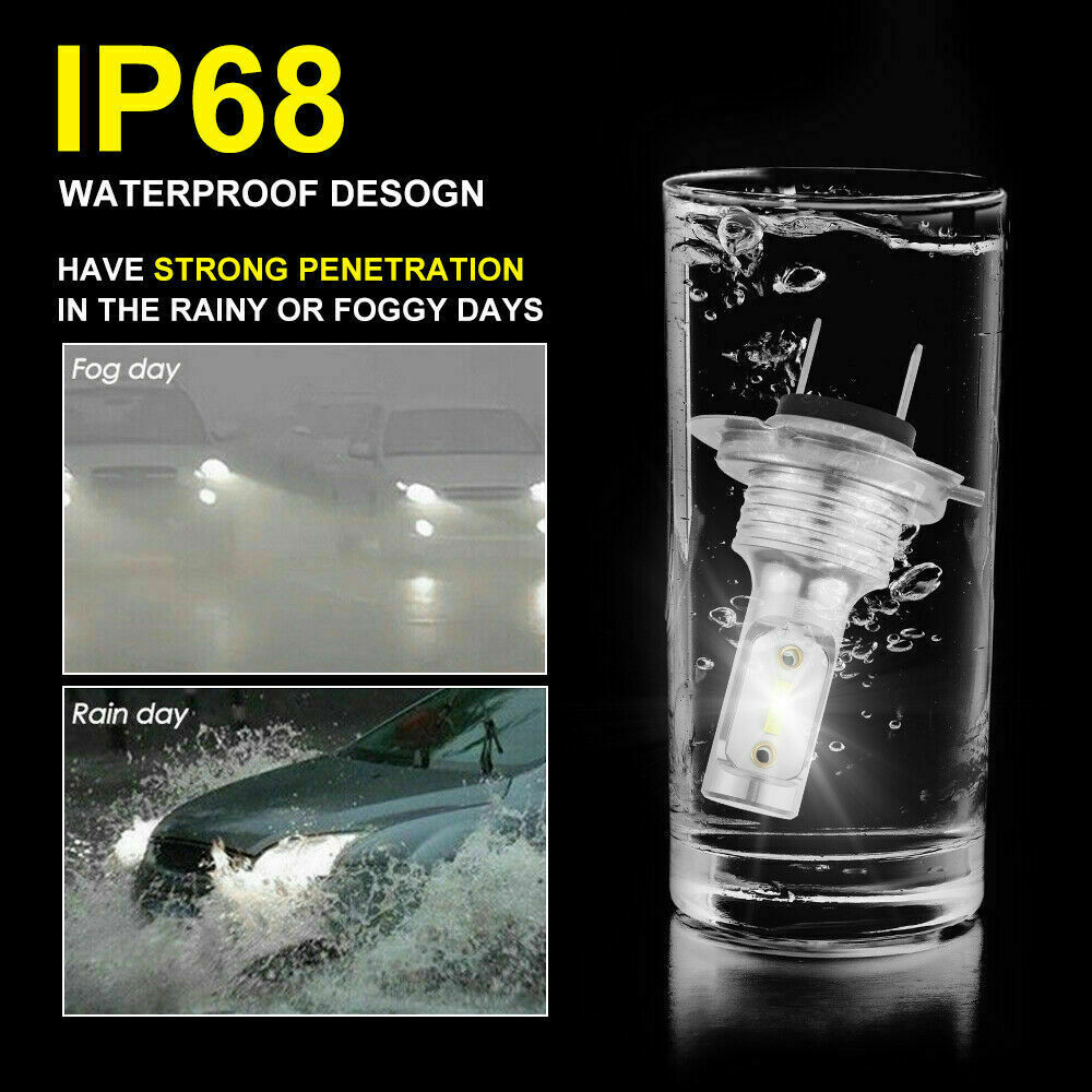 Combo LED Headlight H7+H11+H11 High Low Beam+Fog Light Bulbs 3 Sets 6000K White