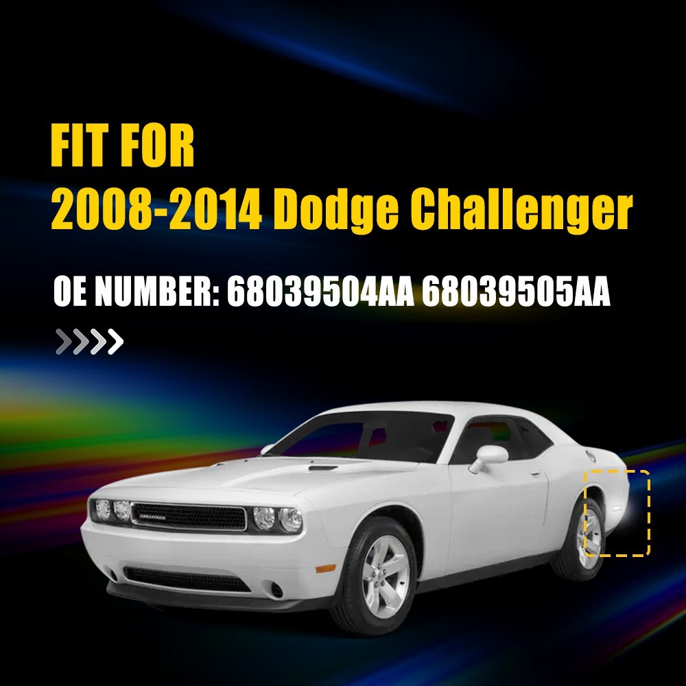 Cold White LED Rear Side Bumper Marker Signal Lamps For Dodge 08-14 Challenger A