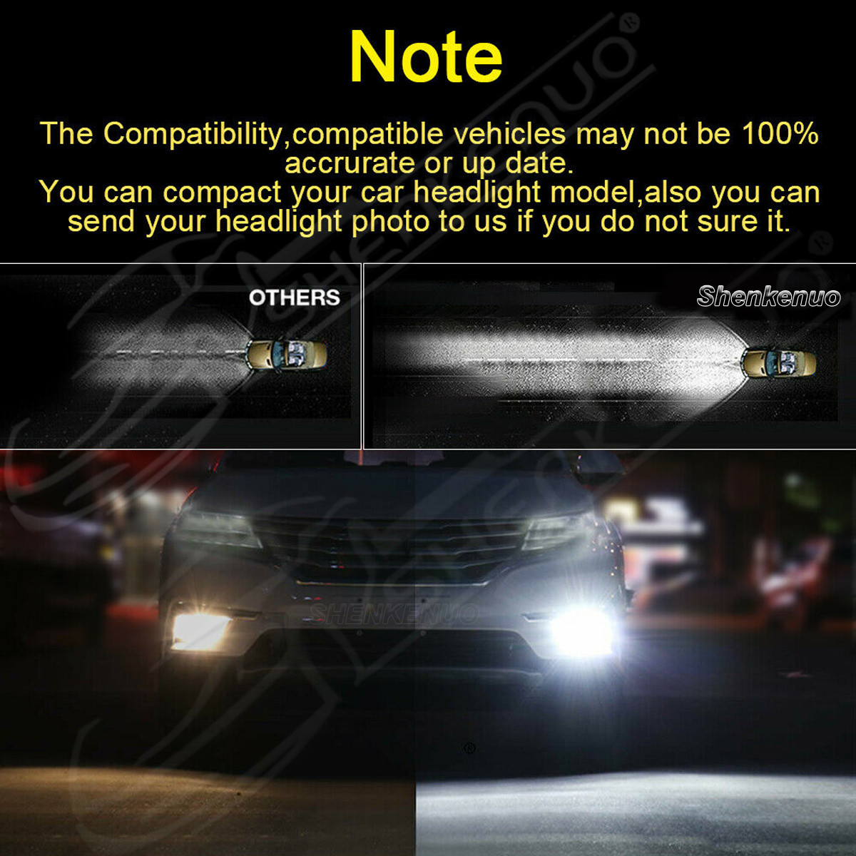For Acura TL 2002 2003 LED Fog Light Replace 9006 HB4 6000K 60W 6000LM White set