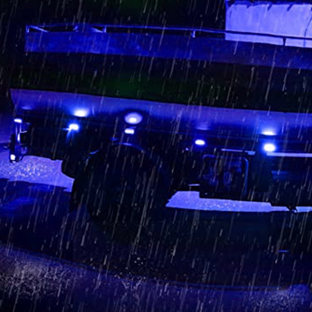 10 PCS LED Side Marker Clearance Lights Trailer Truck Blue 3/4″ Round Waterproof