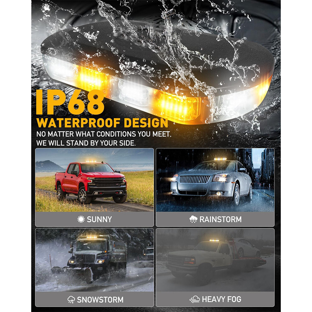 Brand new Emergency Strobe Lights Windshield Deck Warning Light Lamps 72LEDS
