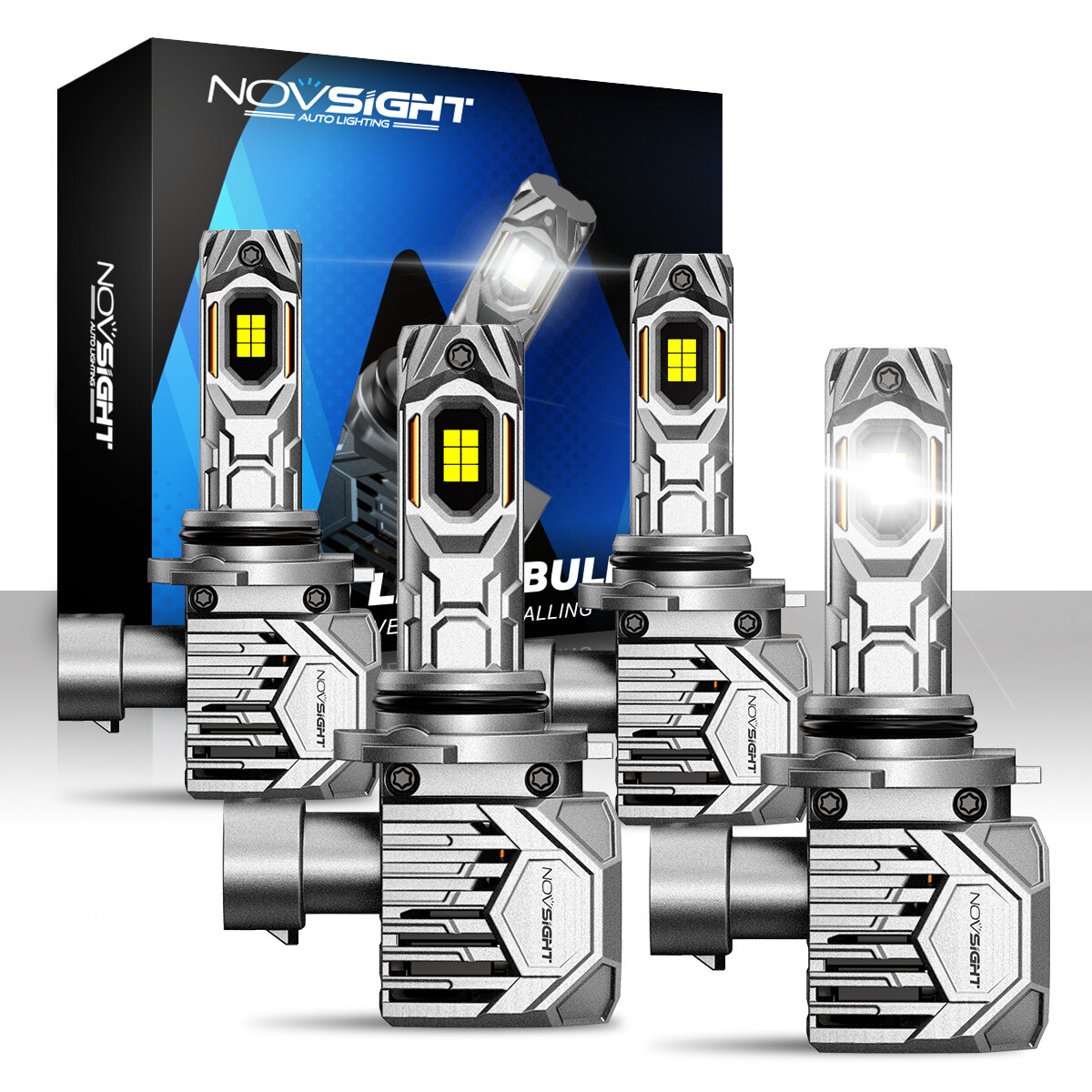 NOVSIGHT 9005 9006 LED Headlight Bulbs Kit Hi/Low Beam 30000LM 130W 6500K