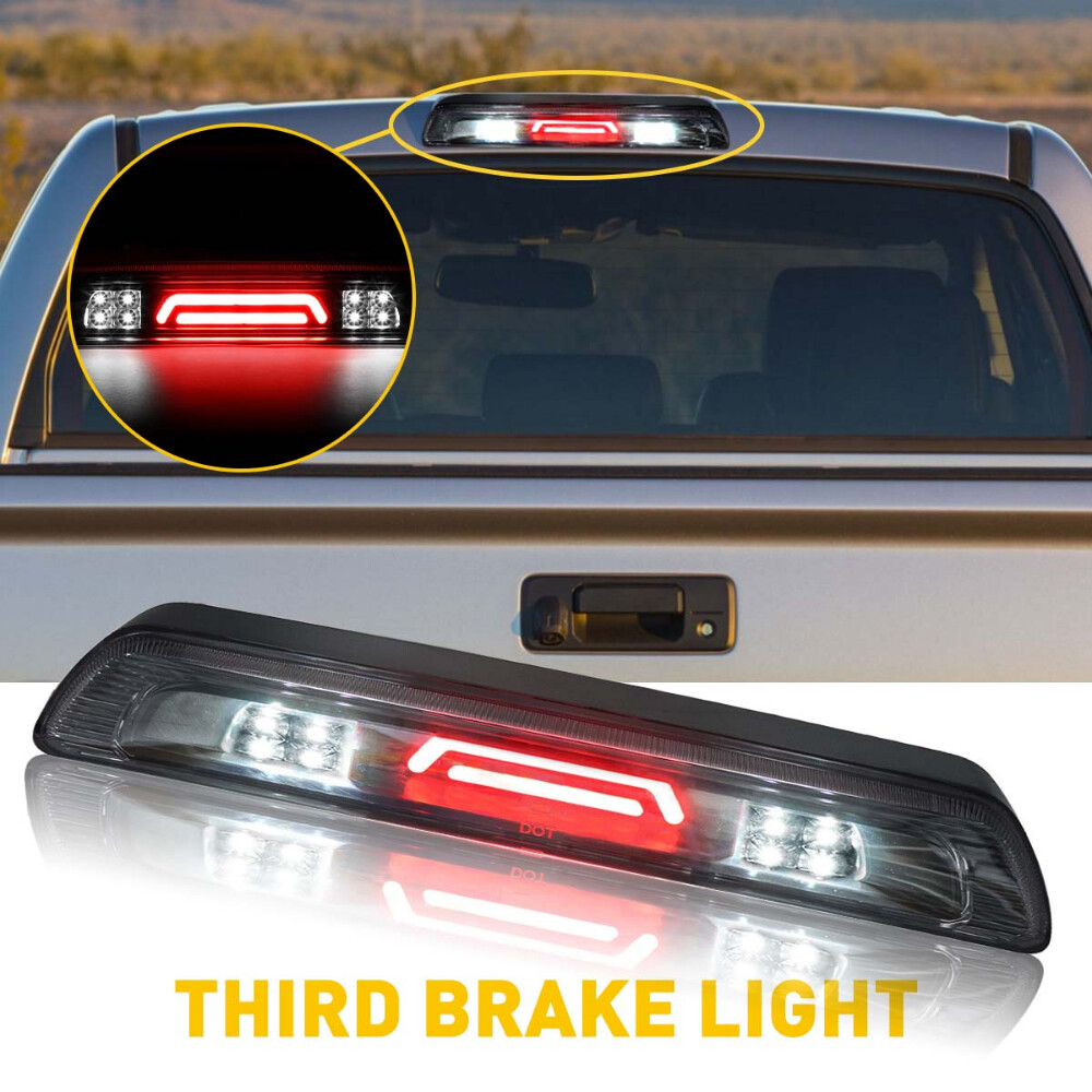 For 2007-2018 Toyota Tundra 3rd Third LED Brake Light Lamp Red White Accessories