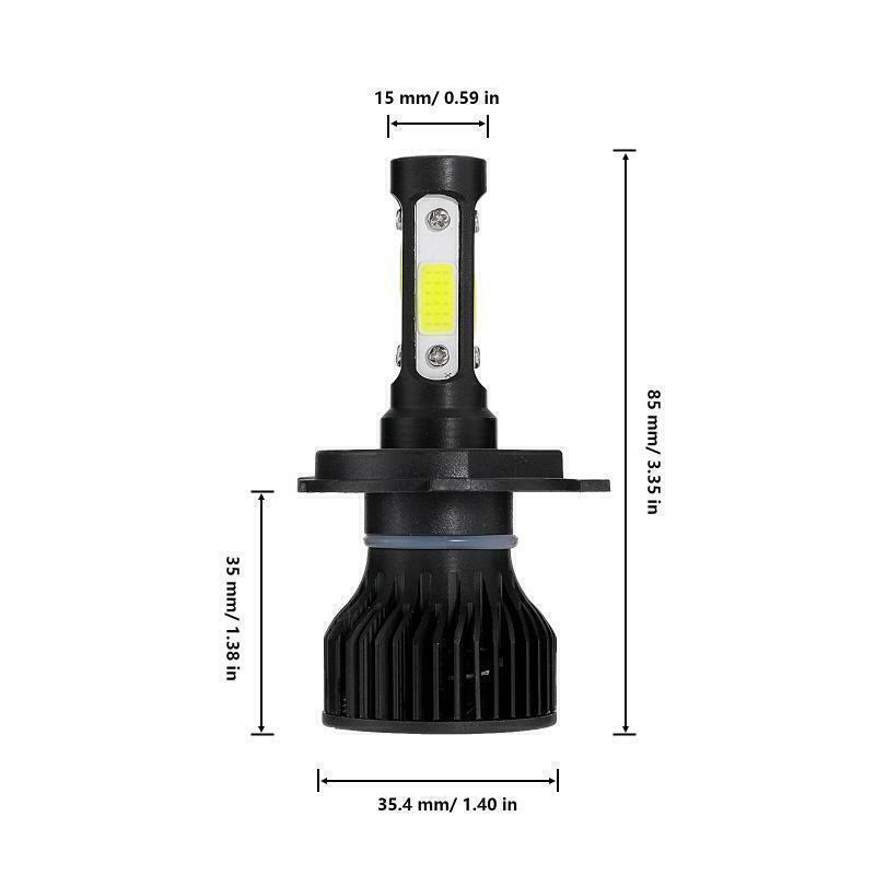 4 Sides H4 9006 LED Headlight Hi/Low Beam Fog Light For Toyota Sequoia 2001-2007