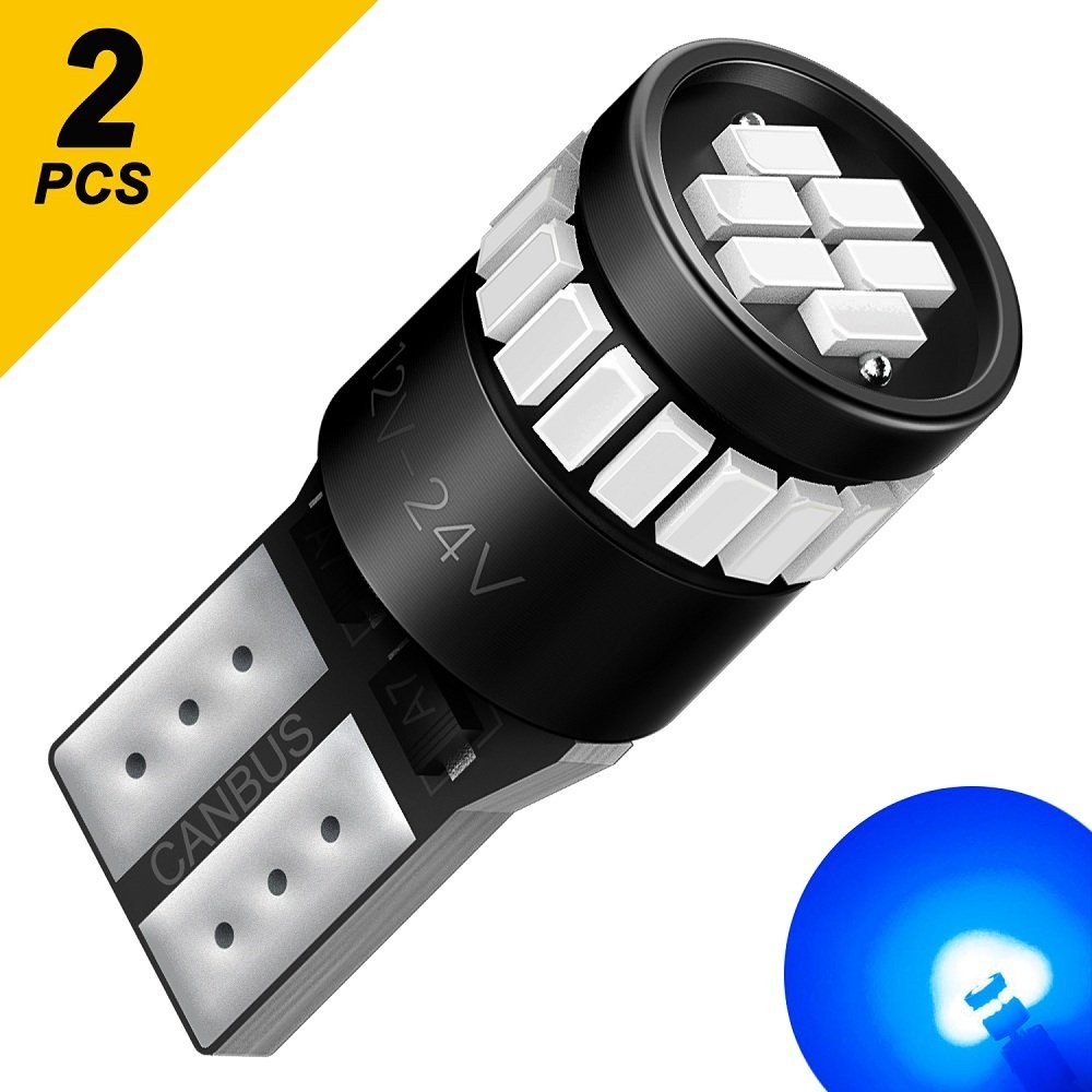 2Pcs AUXITO Blue T10 LED Bulbs Error Free Canbus W5W 168 194 Side License Light