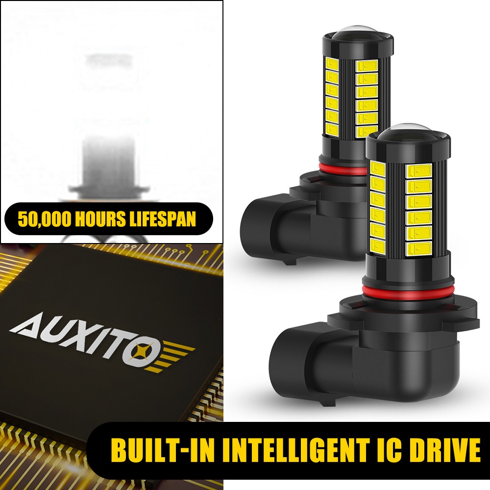 2-20X AUXITO LED Fog Light Bulb HB3 9005 DRL White 6000K High Power Lamps Canbus