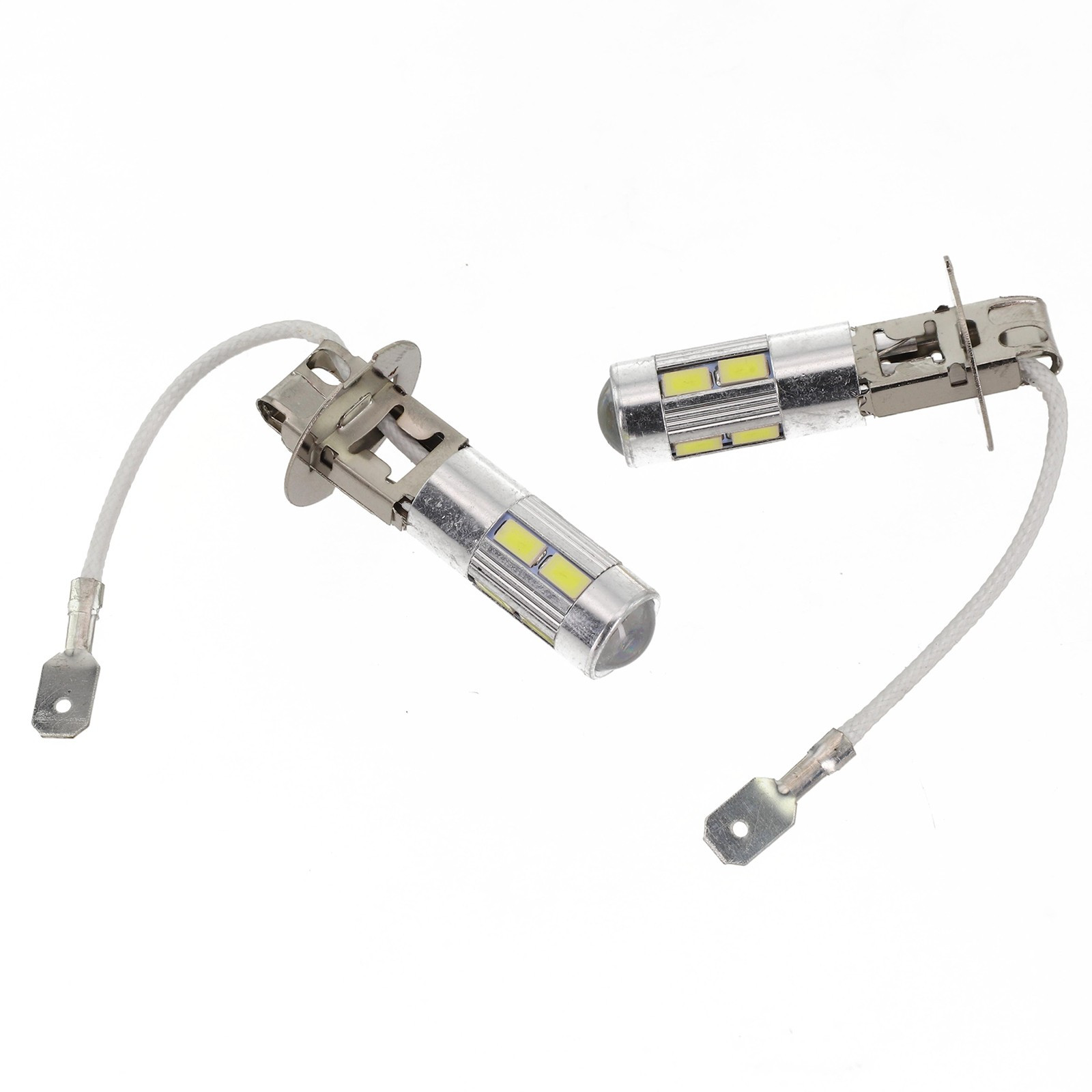 2X H3 50W 6000K White High Power Car LED Fog Driving Lights Bulbs DC 9V To 30V