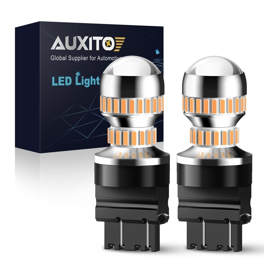 2X AUXITO 3157 4157 Amber Yellow LED Turn Signal 3757 Light