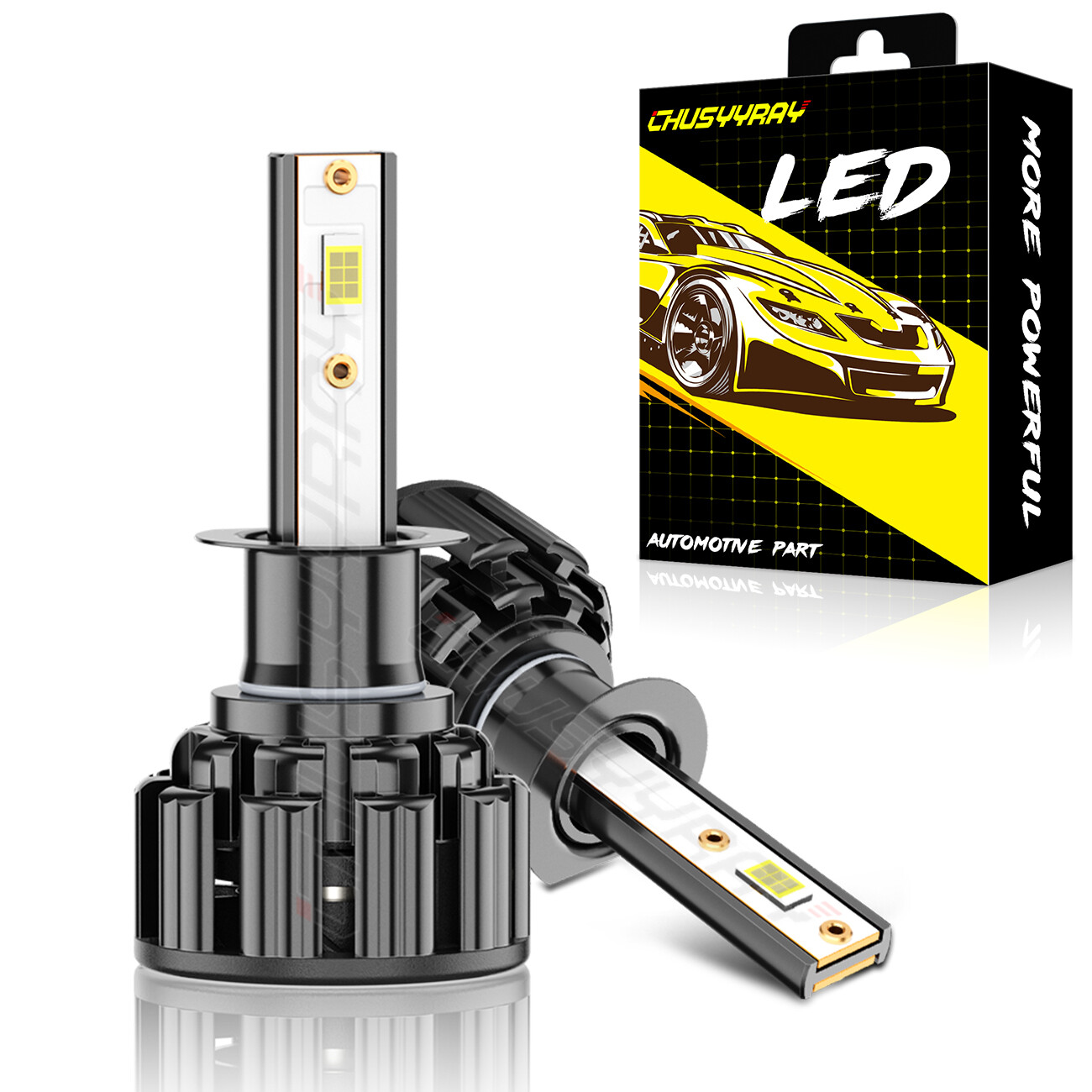 2Pcs NEW CSP LED Headlight Bulbs Super power combo For BMW E30 E34 E24 E36 E38