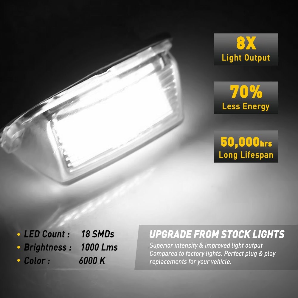 Super Bright LED License Plate Light Bulb For Toyota Camry Avalon Highlander GUS