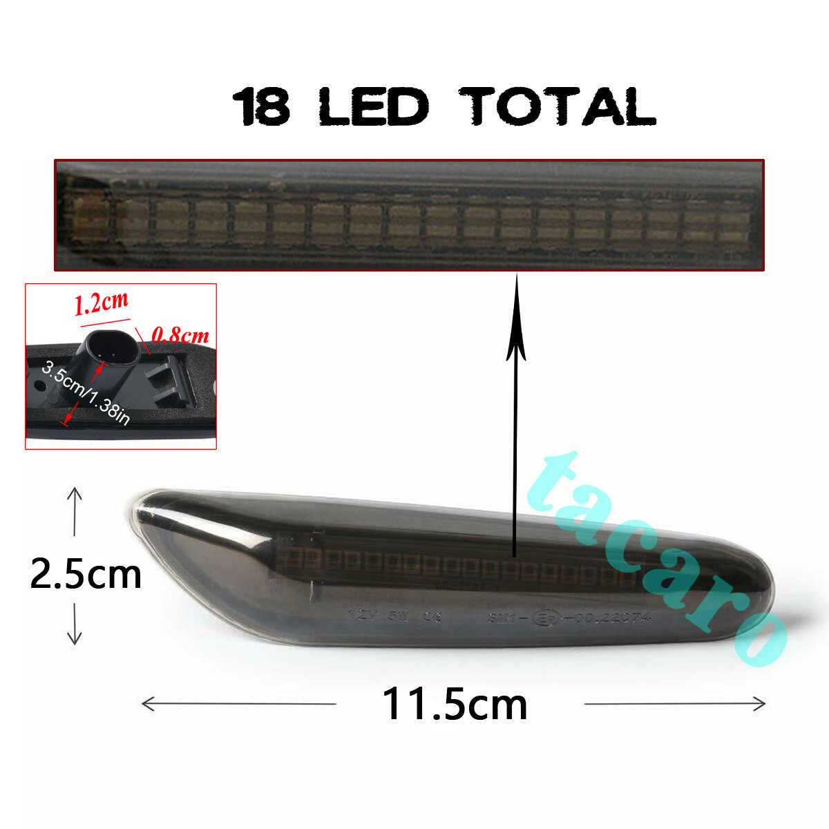 2X Sequential Turn Signal LED Side Marker Light For BMW E90 E91 E92 E93 E46 E60