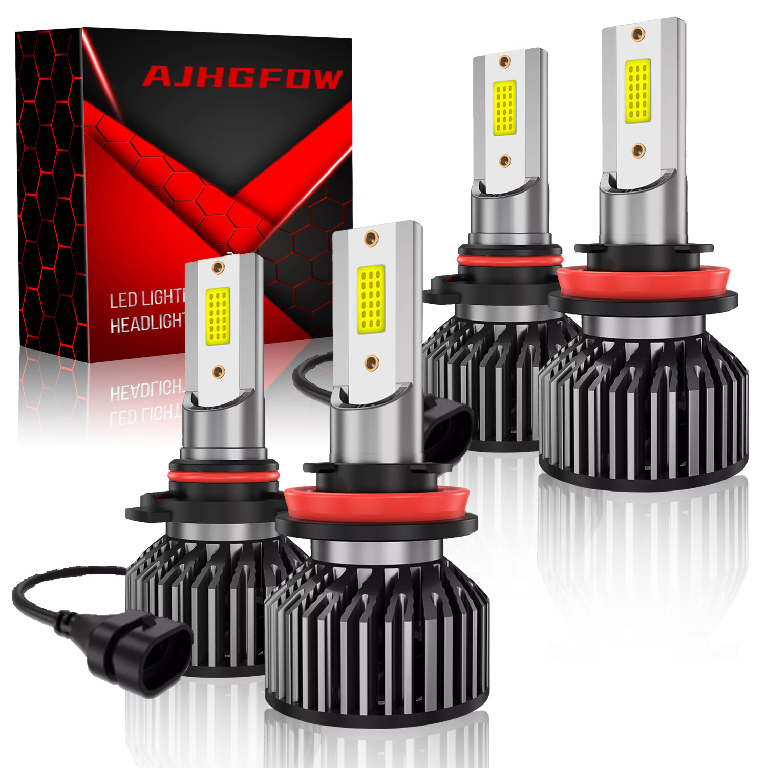 9005 H11 LED Headlight Super Bright Bulbs Kit 8000K White 330000LM High Low Beam