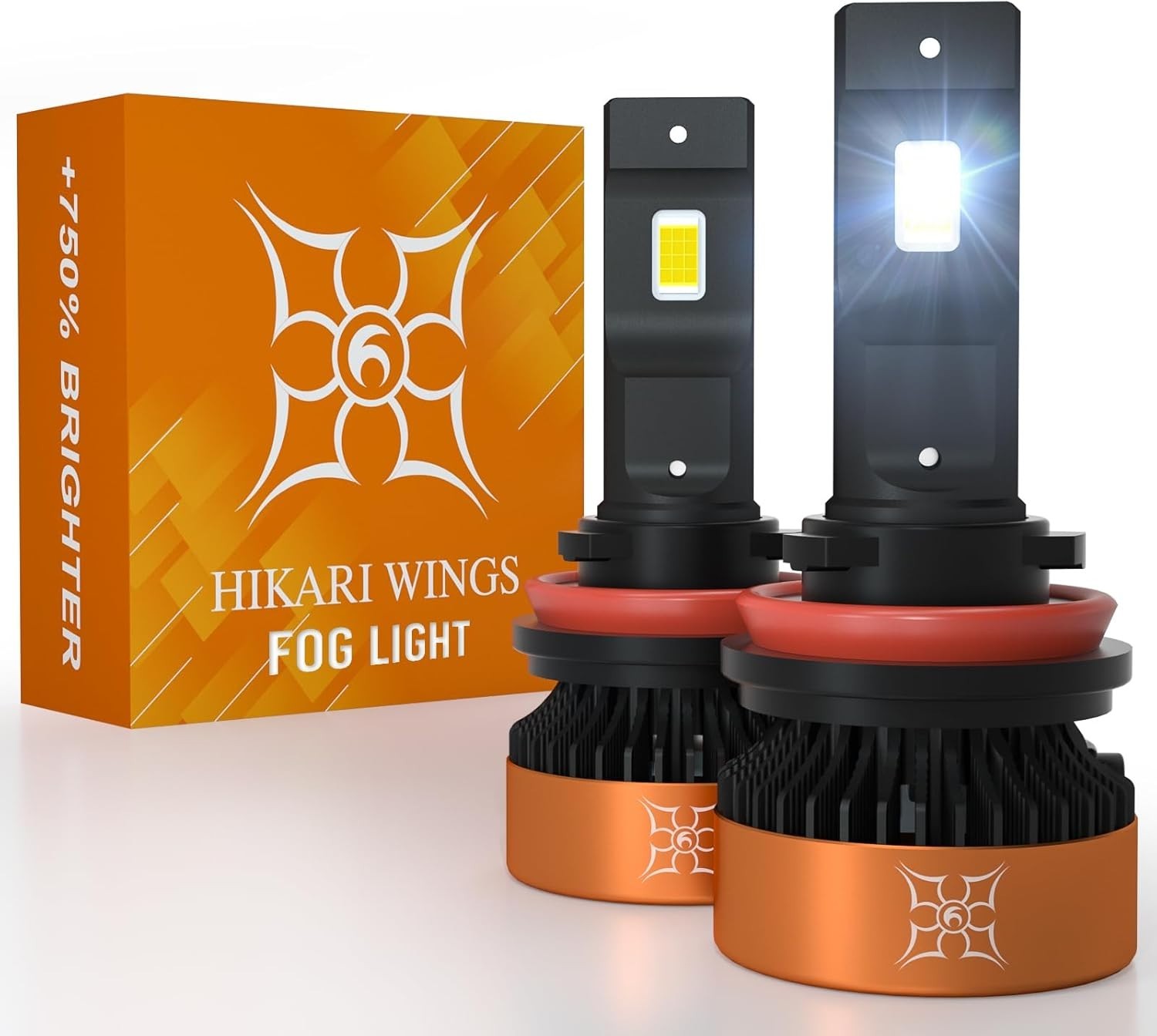 High-Performance H11 LED Fog Lights – 50000 Hours Lifespan, Multi-Compatible