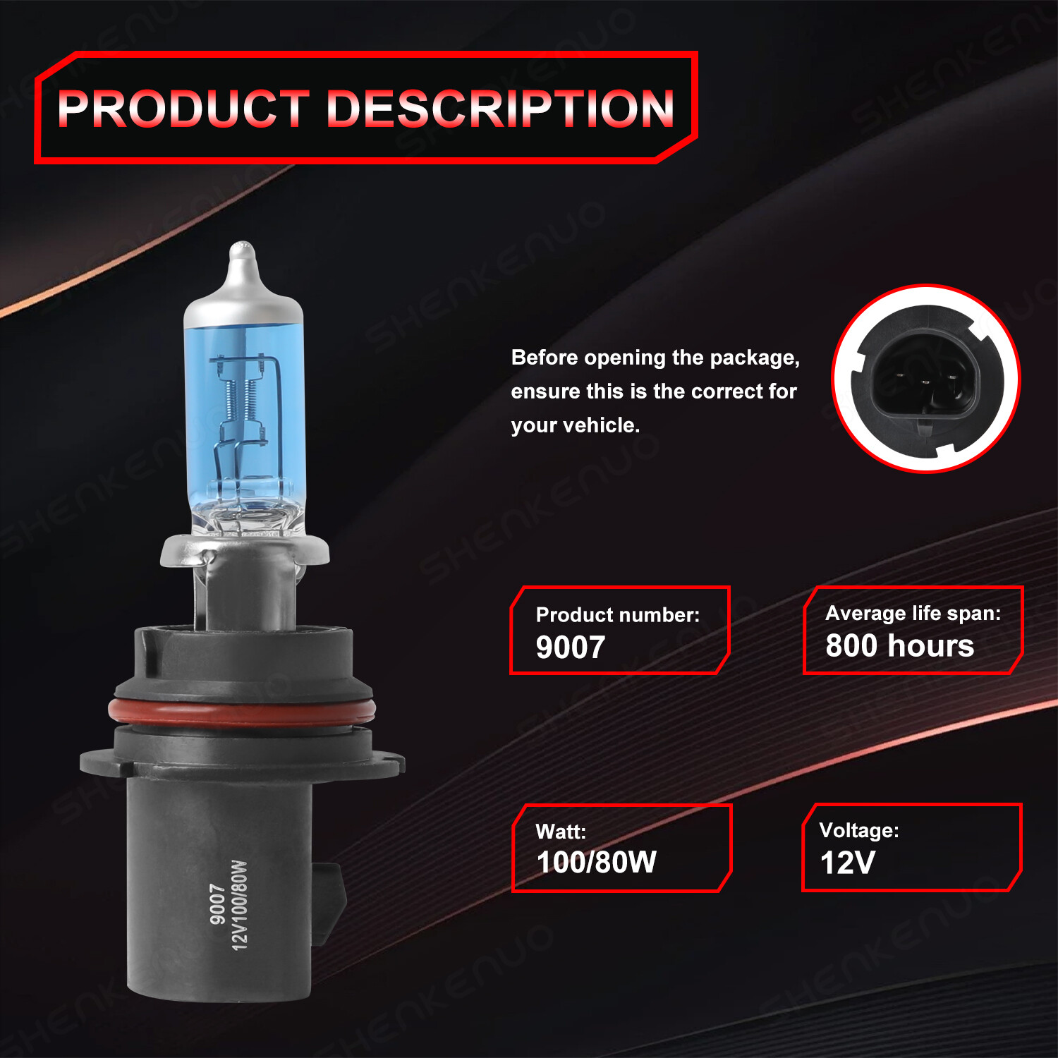 QUAYUB Halogen 9007 HB5 Headlight Bulbs High Low Beam Warm White Super Bright 2X