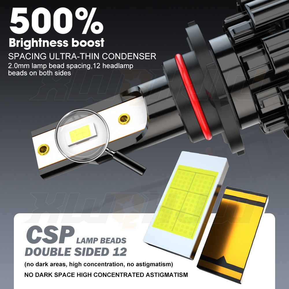 Super Bright LED Pure White 9005 Headlight Bulb Replacement, Light on Road