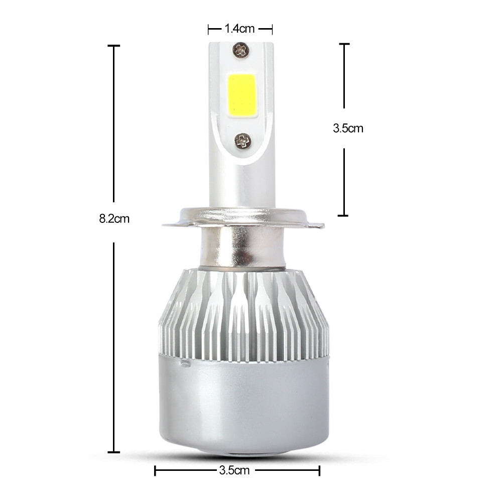 2x H7 LED Headlight Bulbs Kit Hi/Lo Beam 280W 720000LM Super Bright 6000K White
