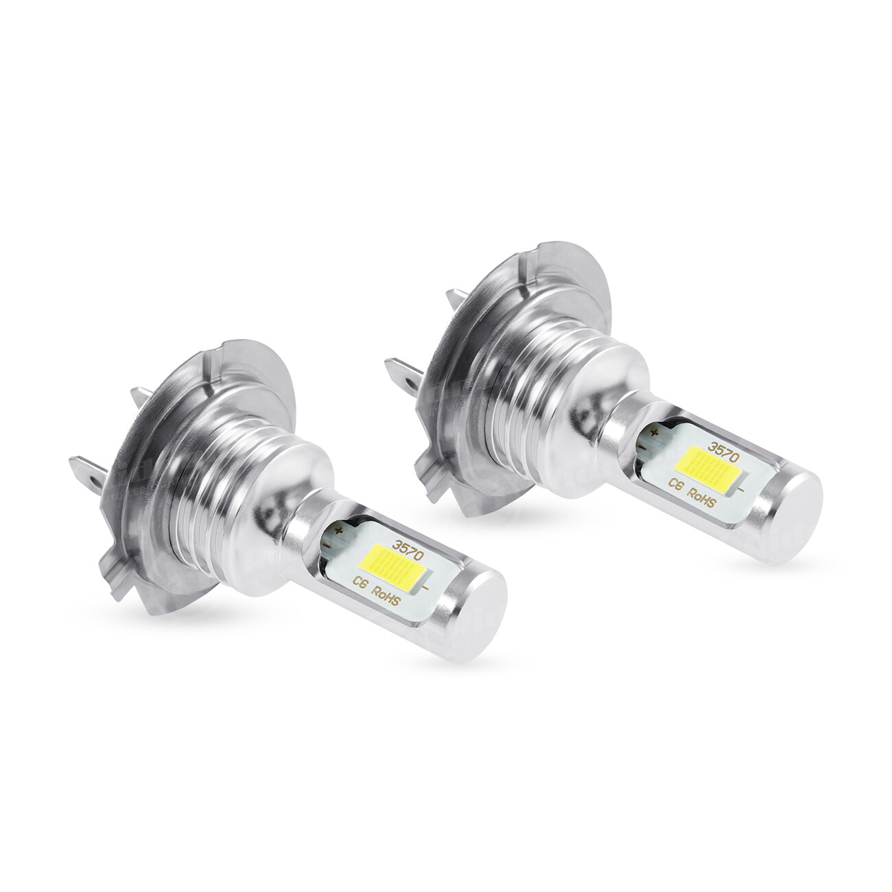 4PCS Mini H7 + H7 Combo LED Headlight Bulbs High Low Beam 200W 16000LM 6000K Kit