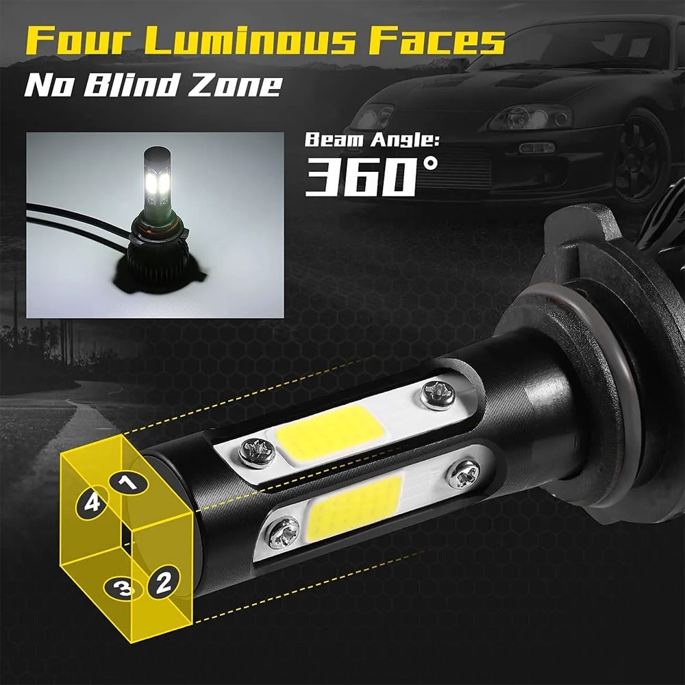 Pair 7″ Round LED Headlights Hi/Lo Beam For Chevy C10 C20 Pickup LUV Camaro Nova