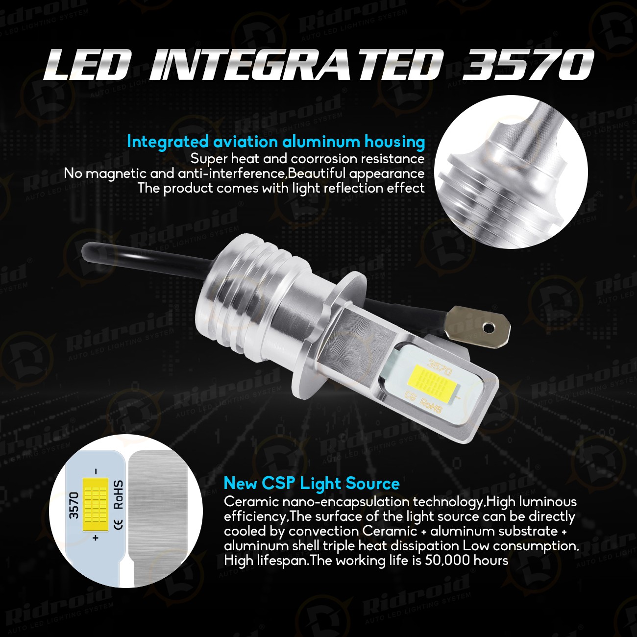 For Toyota Corolla 2001-2004 LED Headlight Hi/Lo + Fog Light 6x Bulbs Combo Kit