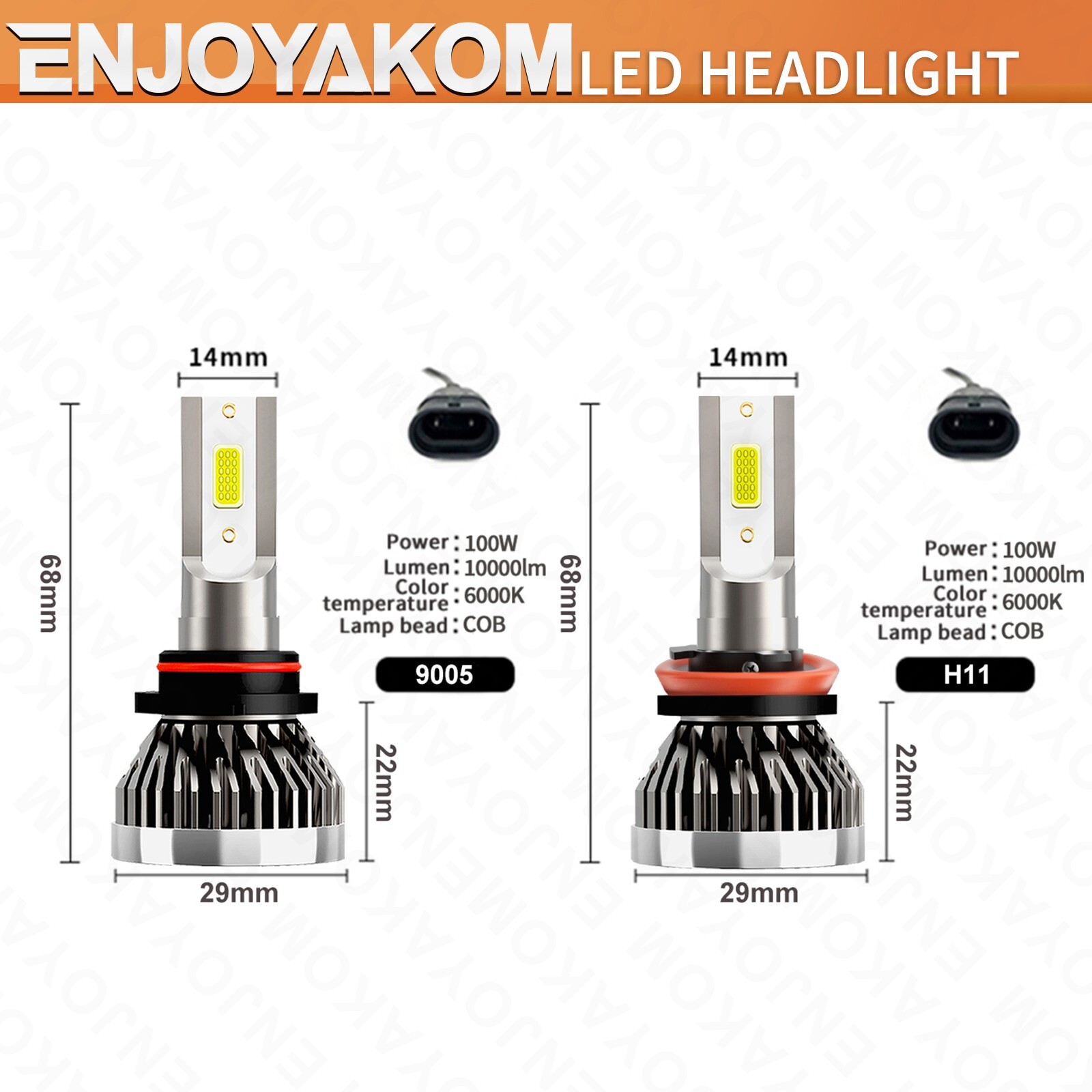 9005 H11 LED Headlights Bulb High Lo Beam For Chevrolet Silverado 1500 2007-2021