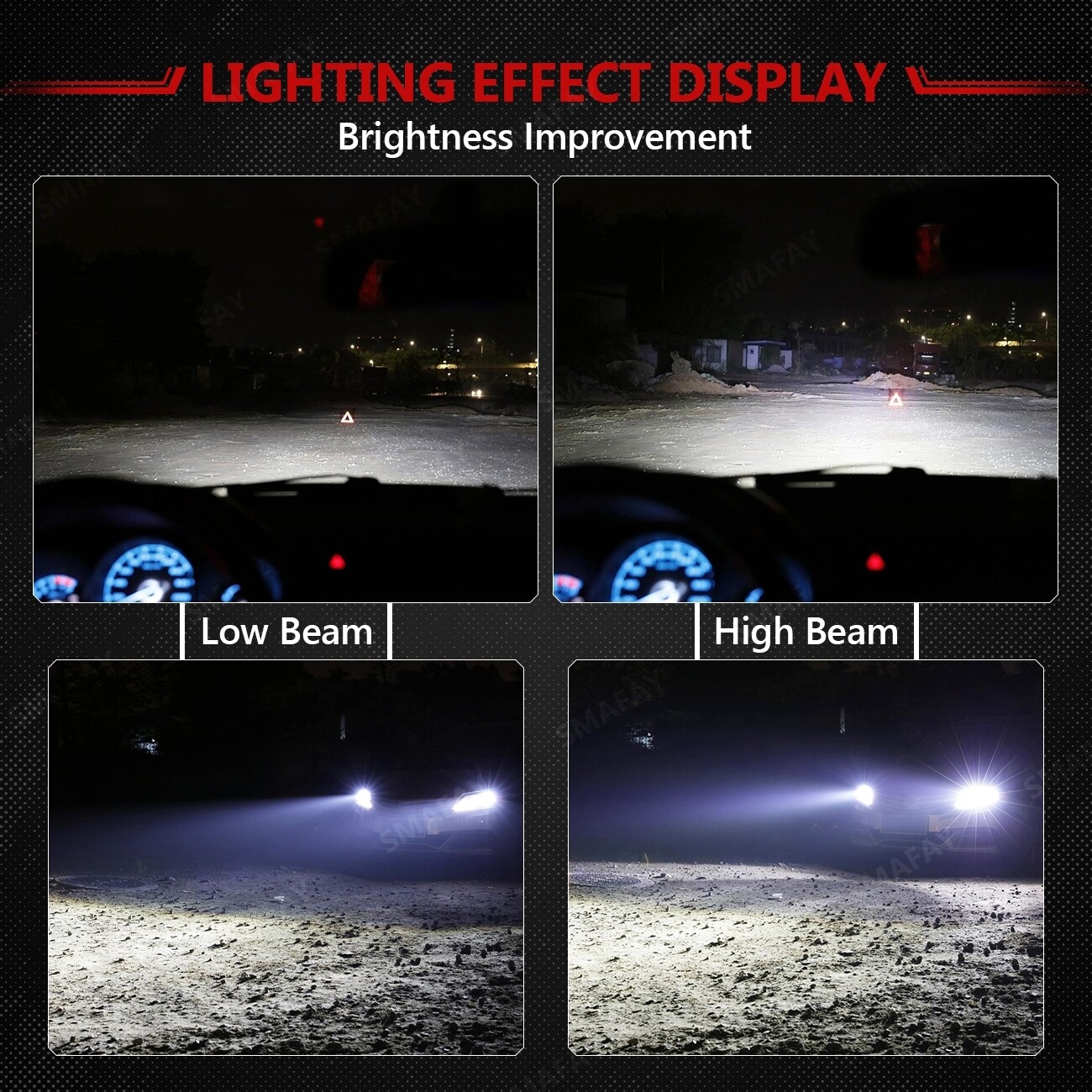 8-Sides H11 LED Headlight Kit Low Beam Bulbs Super Bright 1200000LM 6000K White