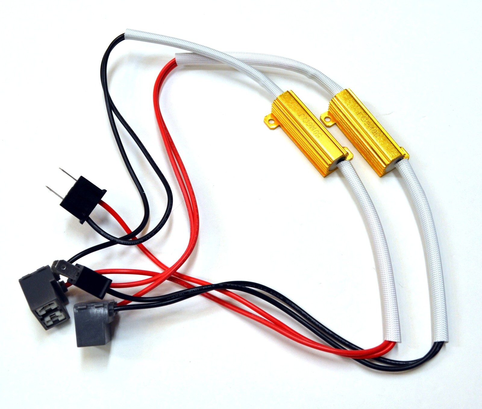 Wire LED Resistor Canceler Error Decoder H7 Head Light Low Beam Plug Play Lamp