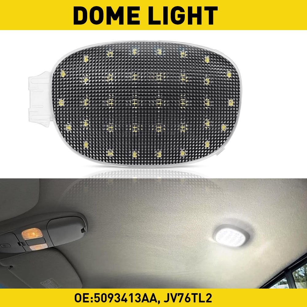 For 01 02 03 Dodge Ram 1500 2500 3500 Dome Map Reading Overhead Light Lamp Gray