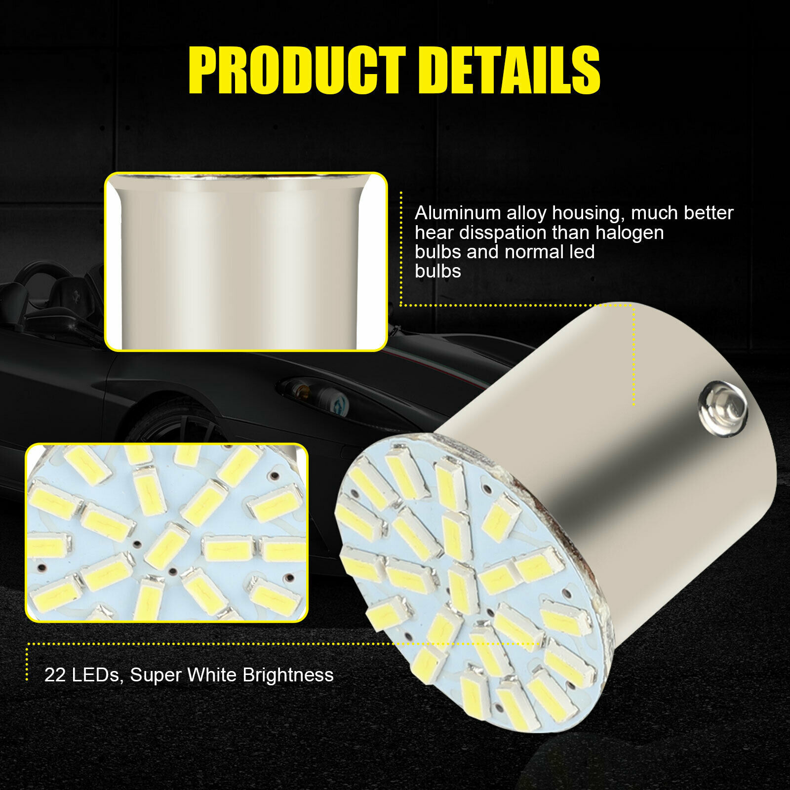 10x 1156 Interior LED Bulbs For 2008-17 Freightliner Cascadia Sleeper Cab Light