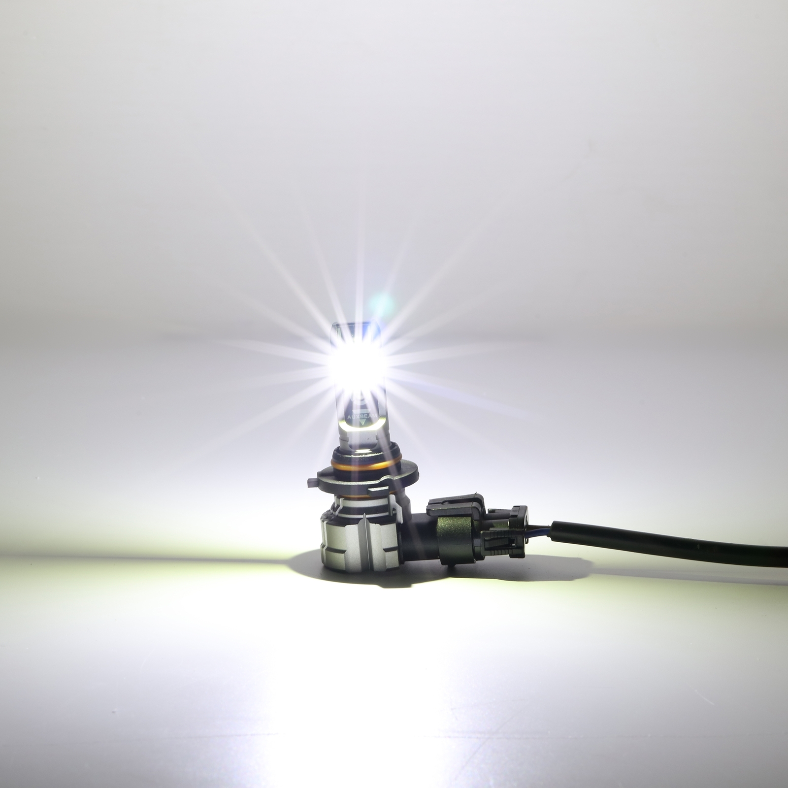 AUXBEAM 9005 HB3 LED Headlight Super Bright Bulbs Kit White 6500K High/Low Beam