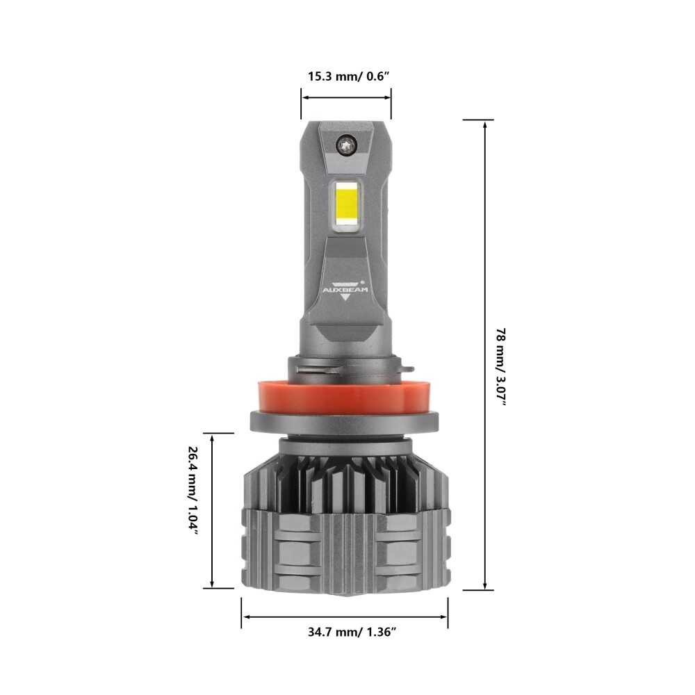 AUXBEAM H11 110W LED Headlight Bulbs Conversion Kit Low Beam 6500K Bright White